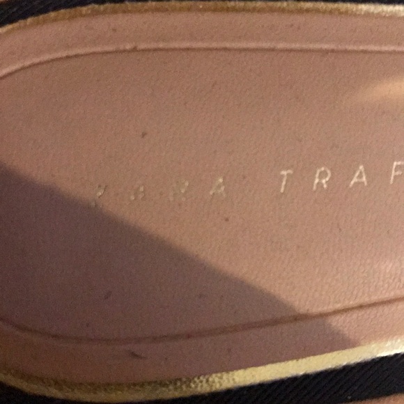 NWT! ZARA peach with navy combo size 7.5 pointed flats - Picture 5 of 7